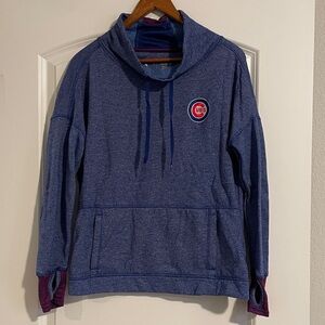 Chicago Cubs Blue Pullover Cowl Neck Sweatshirt